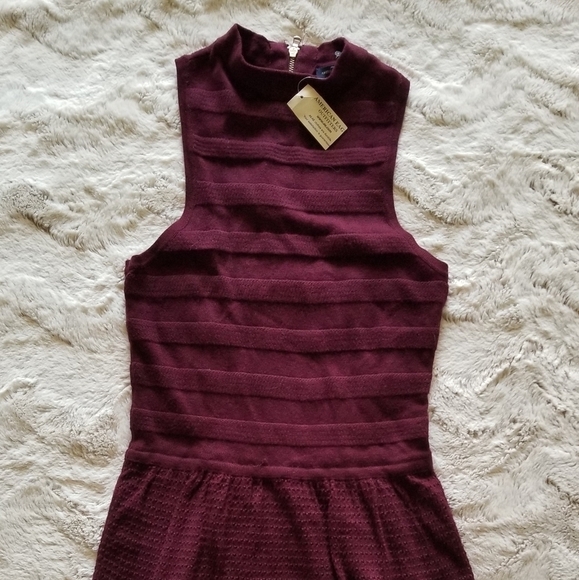✨️CL American Eagle High Neck Cotton Knit Dress New Size XS - Picture 1 of 8